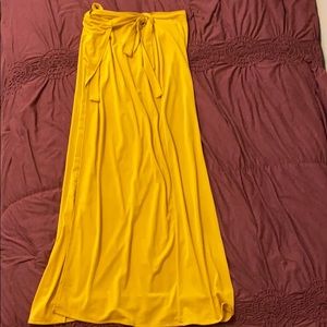 Yellow Wrap Skirt